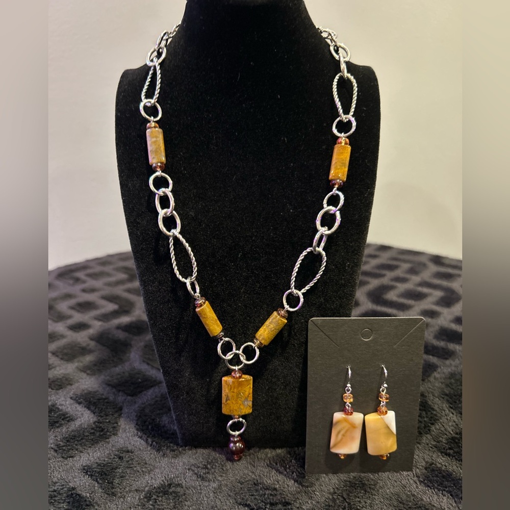 Park Lane ‘Naturale’ Genuine Quartz Necklace Bracelet & Earring Set